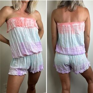 LANI LAU Hawaii Tie Dye Romper S/M